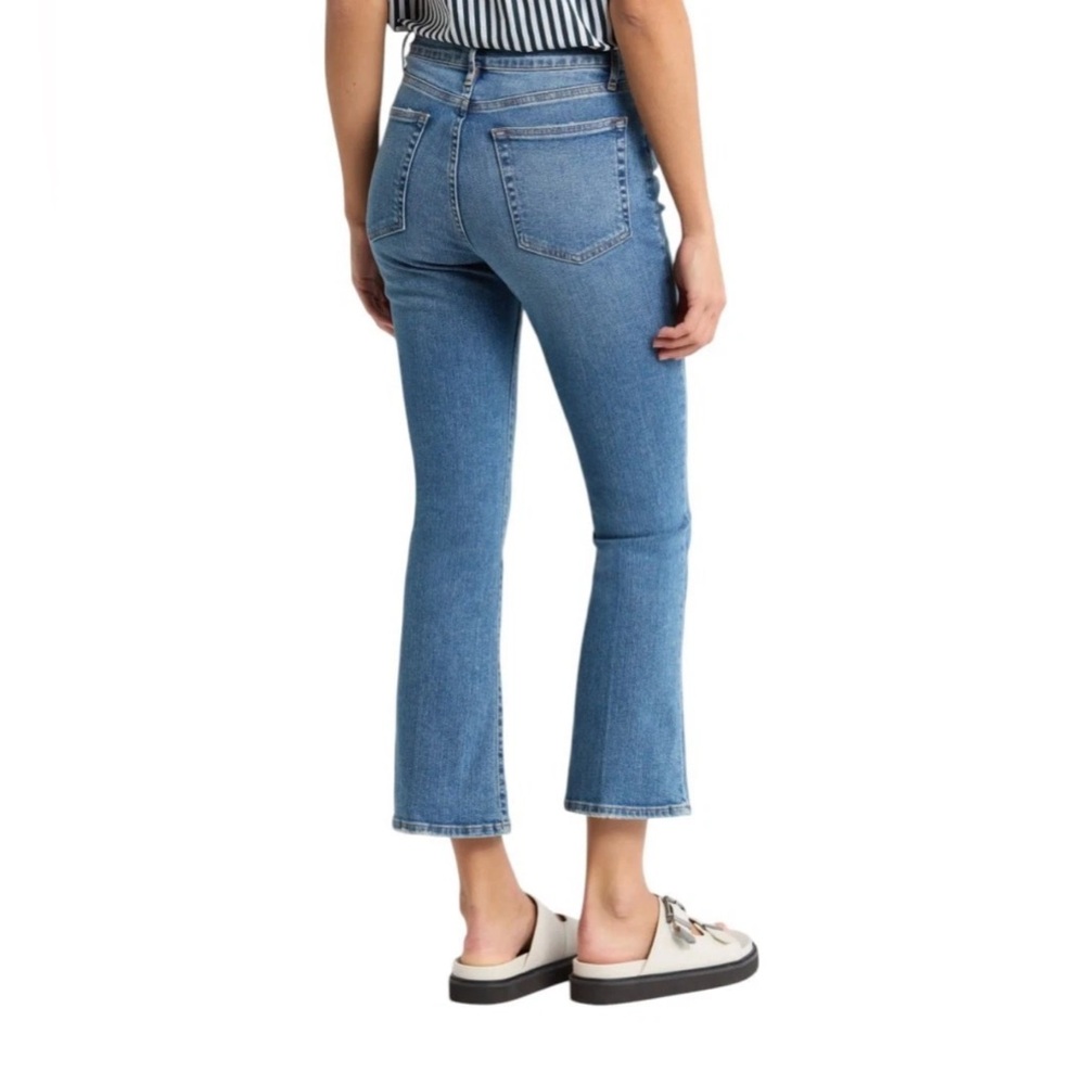 Frame Denim Size 28 Blue Bixby Le Crop Mini Bootcut High‎ Waisted Jeans Stretch - Picture 3 of 12